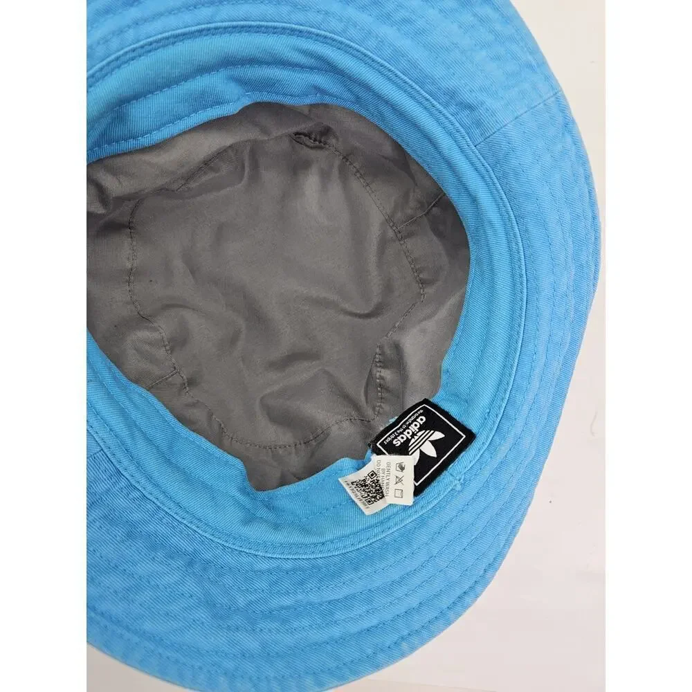 Adidas Carolina Blue Bucket Hat OSFA Sewn Logo Retro Streetwear Tar Heel Blue